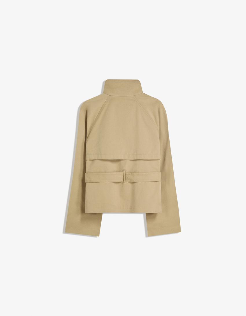 Clara Double Breasted Cropped Trench Coat