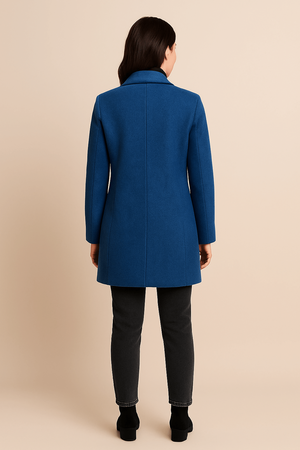 Charlotte High Neck Button Long Coat