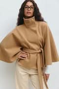 Elsie Belt Cape Jacket - Beige