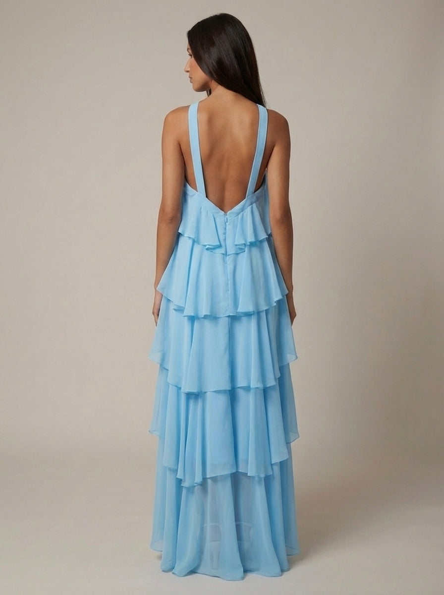 Rosalind Tiered Halter Maxi Dress