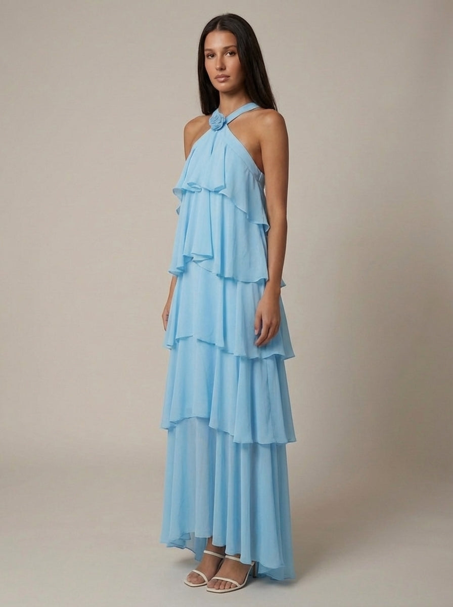 Rosalind Tiered Halter Maxi Dress