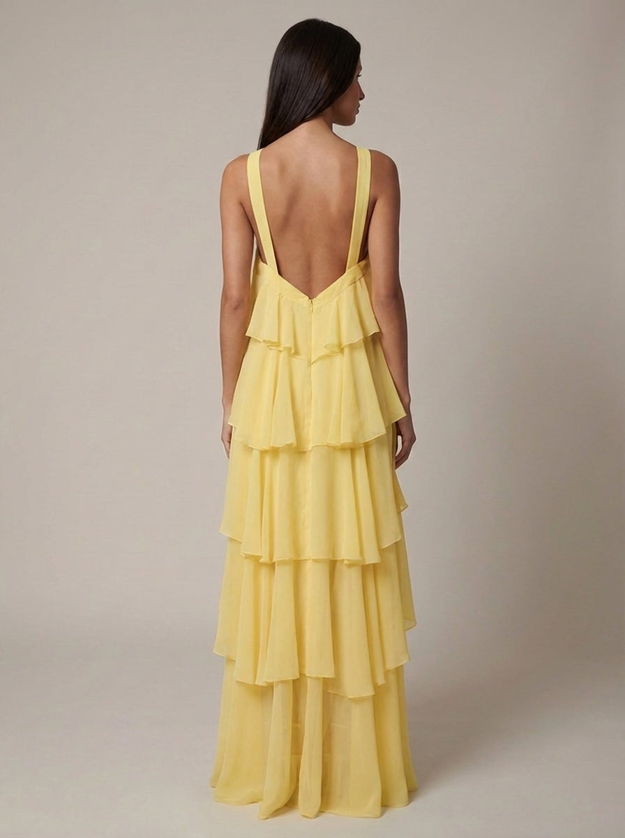 Rosalind Tiered Halter Maxi Dress