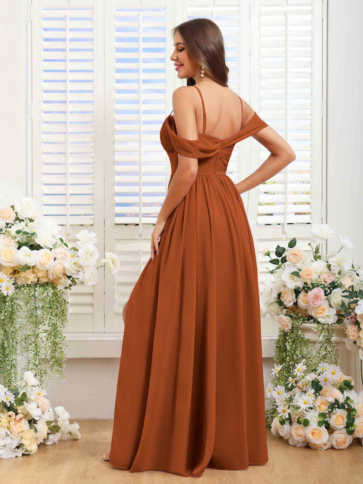Karla Midi Dress - Burnt Orange