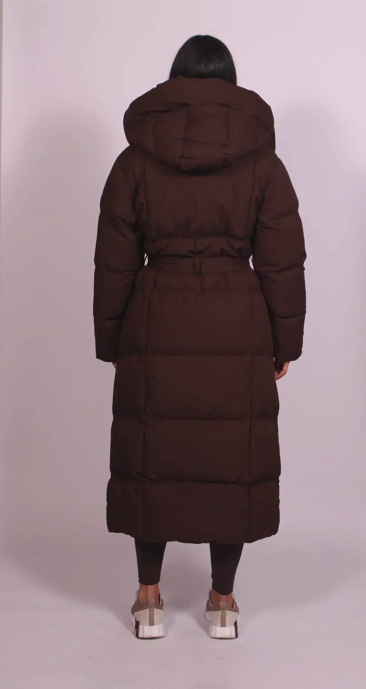 Carmen Long Belted Puffer Coat