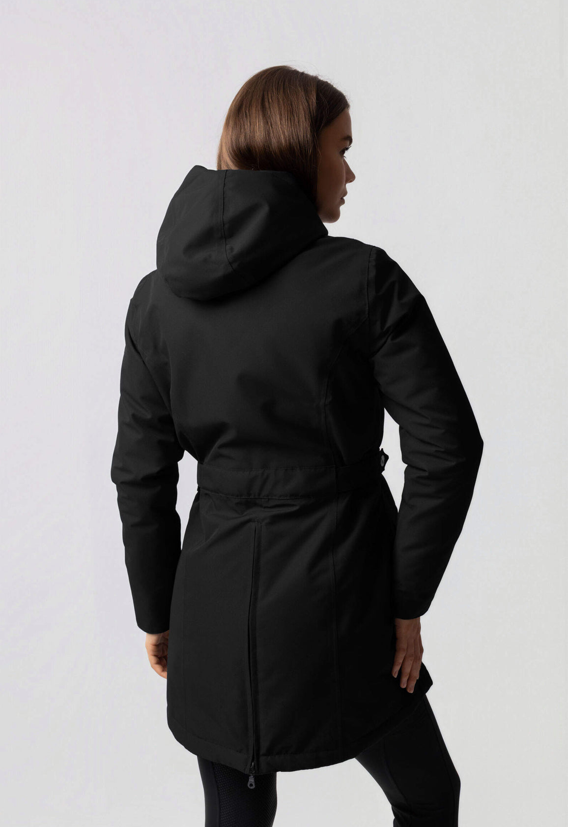 Jade Hooded High Neck Utility Parka Coat
