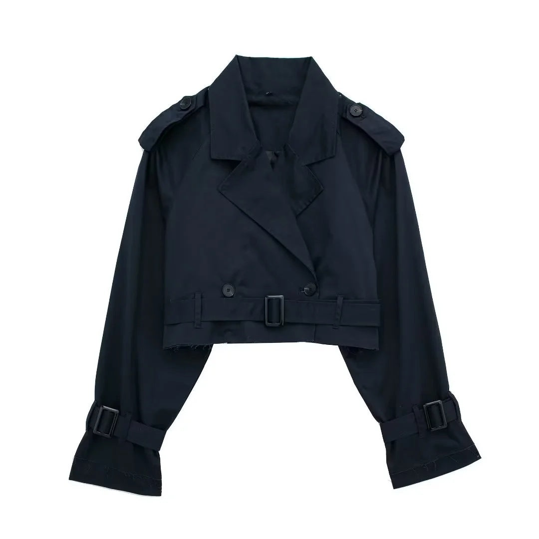 Lylah Cropped Trenchcoat
