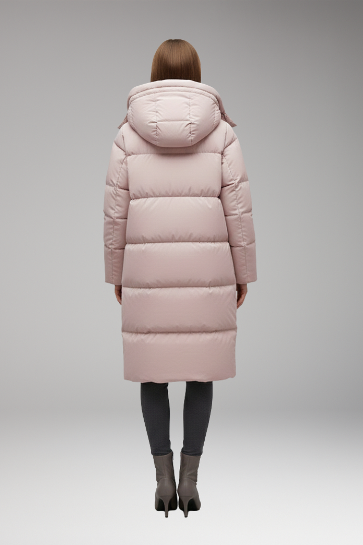 Mabel Long Quilted Hooded Puffer Jacket