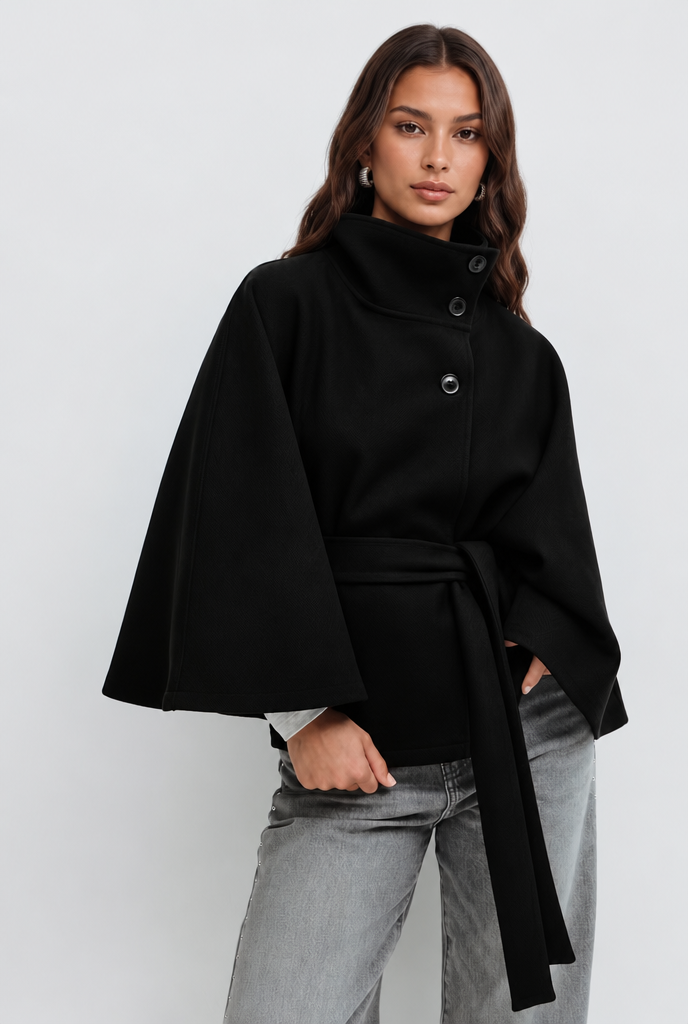 Natalie Belted Tailored Wool Coat