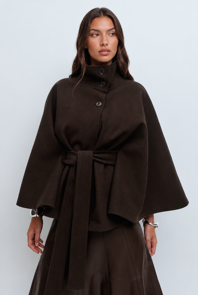 Natalie Belted Tailored Wool Coat