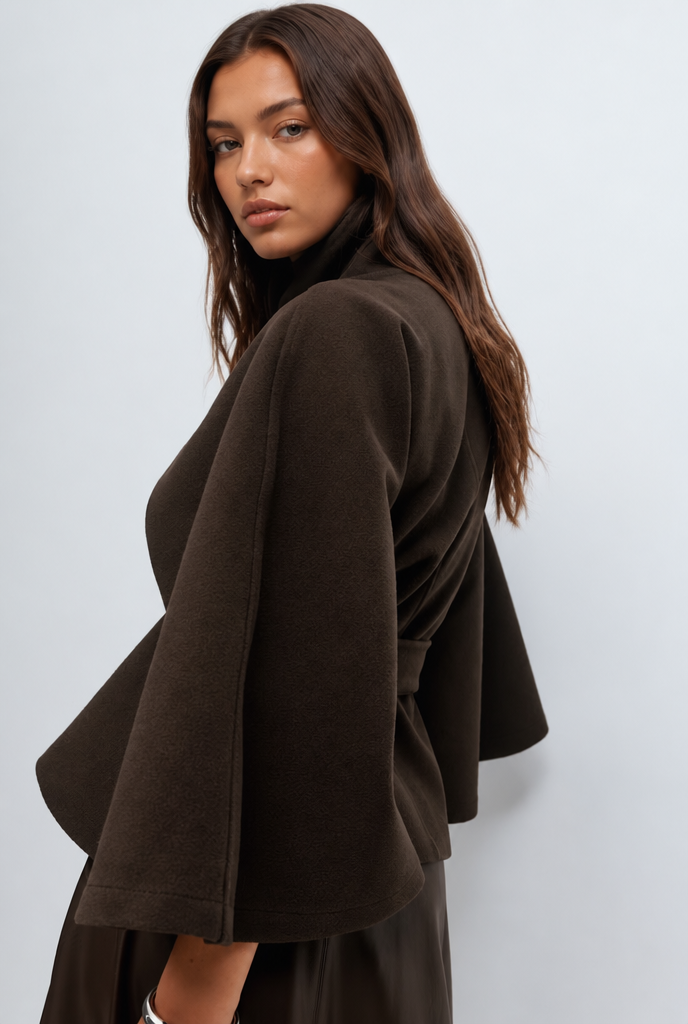Natalie Belted Tailored Wool Coat