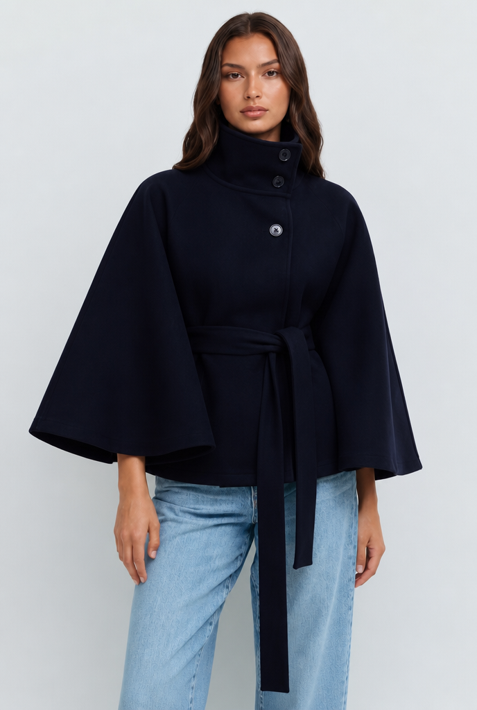 Natalie Belted Tailored Wool Coat