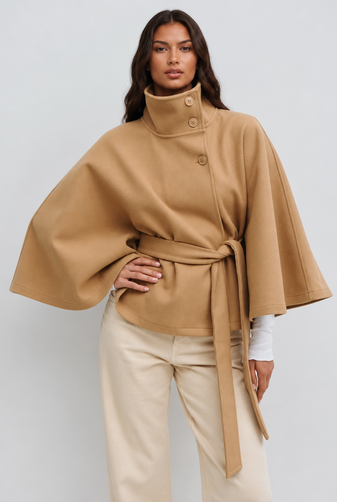 Natalie Belted Tailored Wool Coat