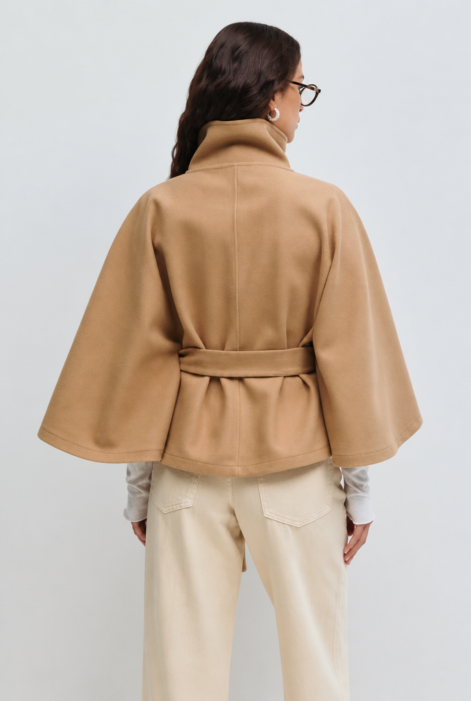 Natalie Belted Tailored Wool Coat