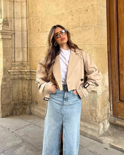 Lylah Cropped Trenchcoat