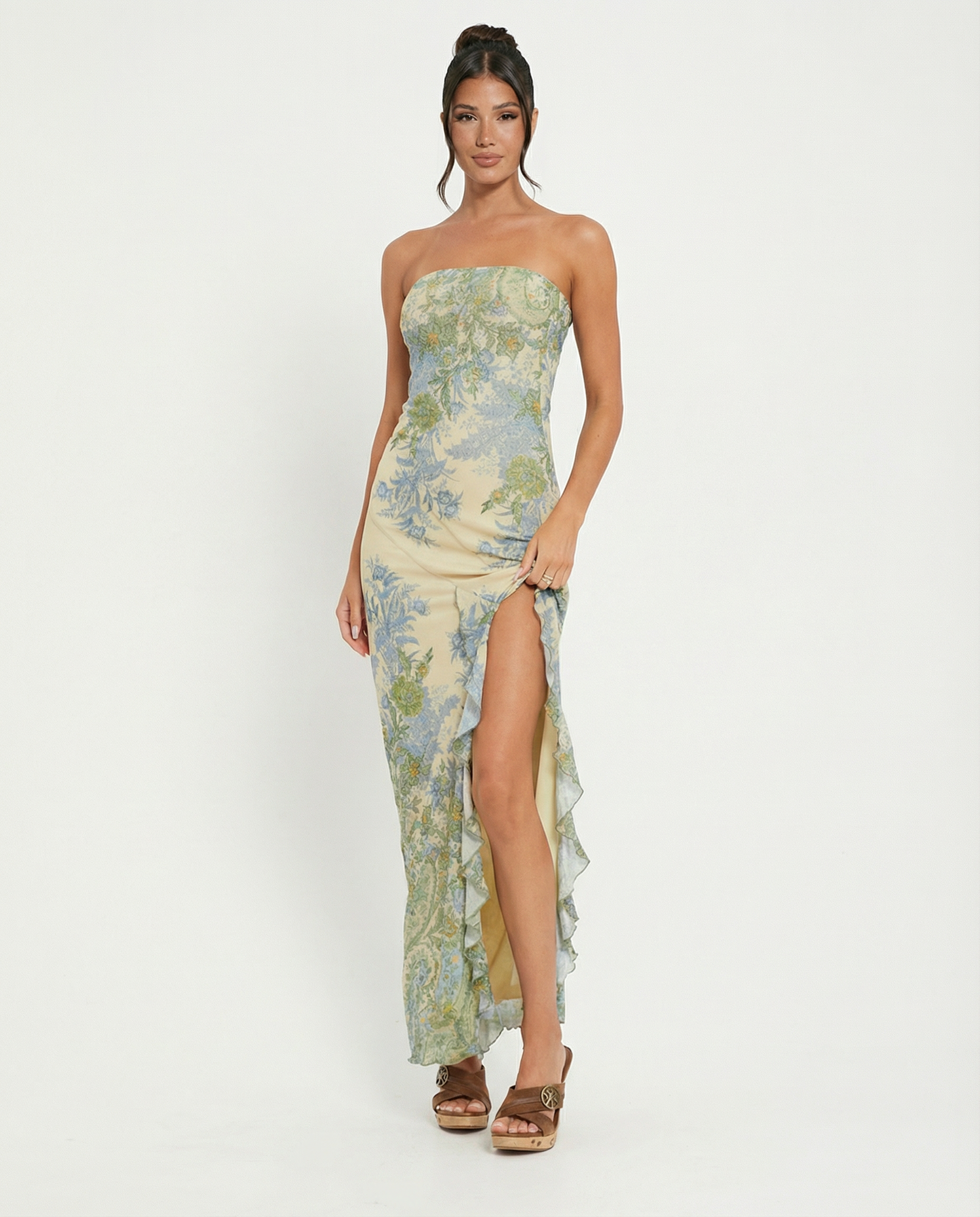 Vivienne Paisley Bandeau Maxi Dress