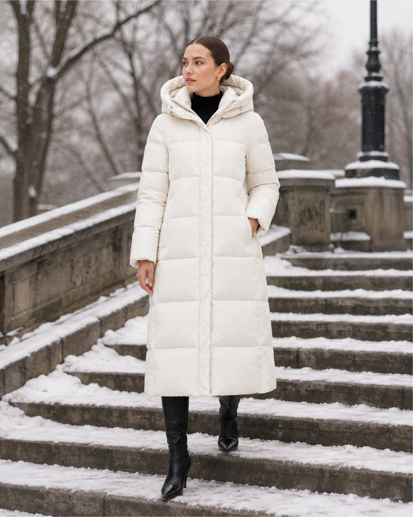 Rosalie Long Hooded Puffer Coat