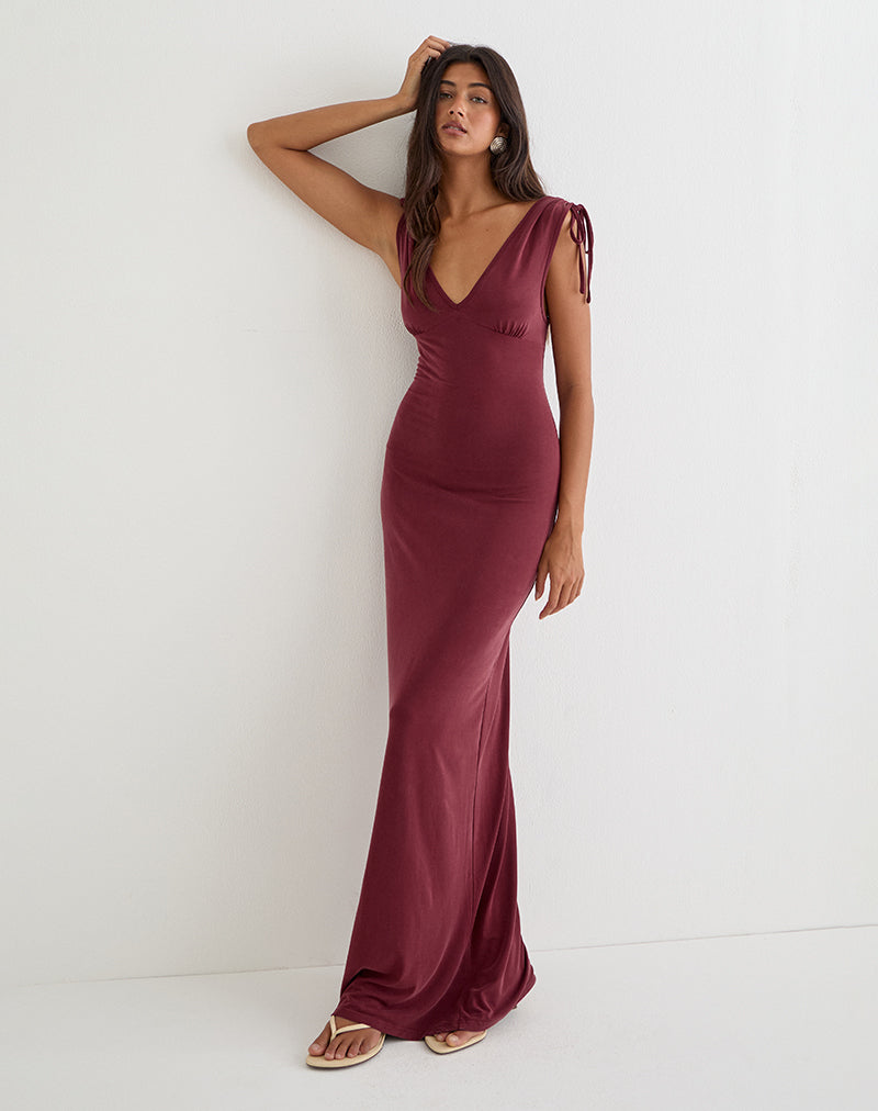 Lillie Maxi Dress - Burgundy