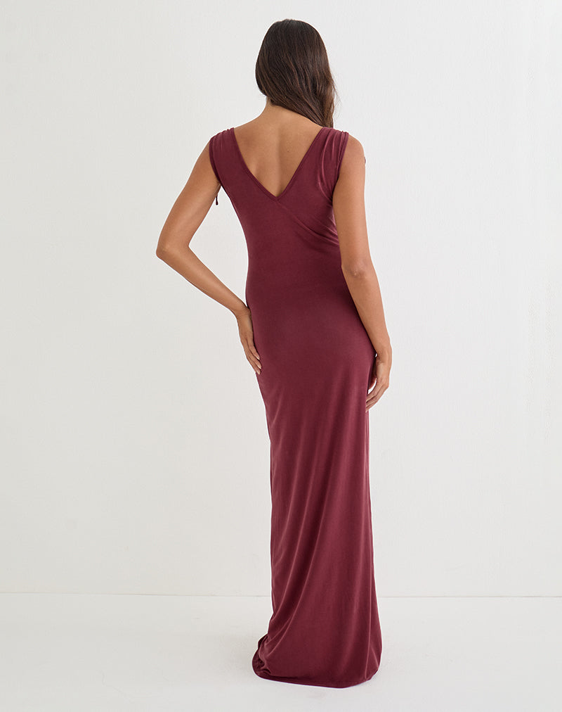Lillie Maxi Dress - Burgundy