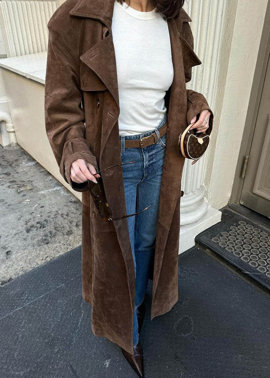 Lara Suede Trenchcoat