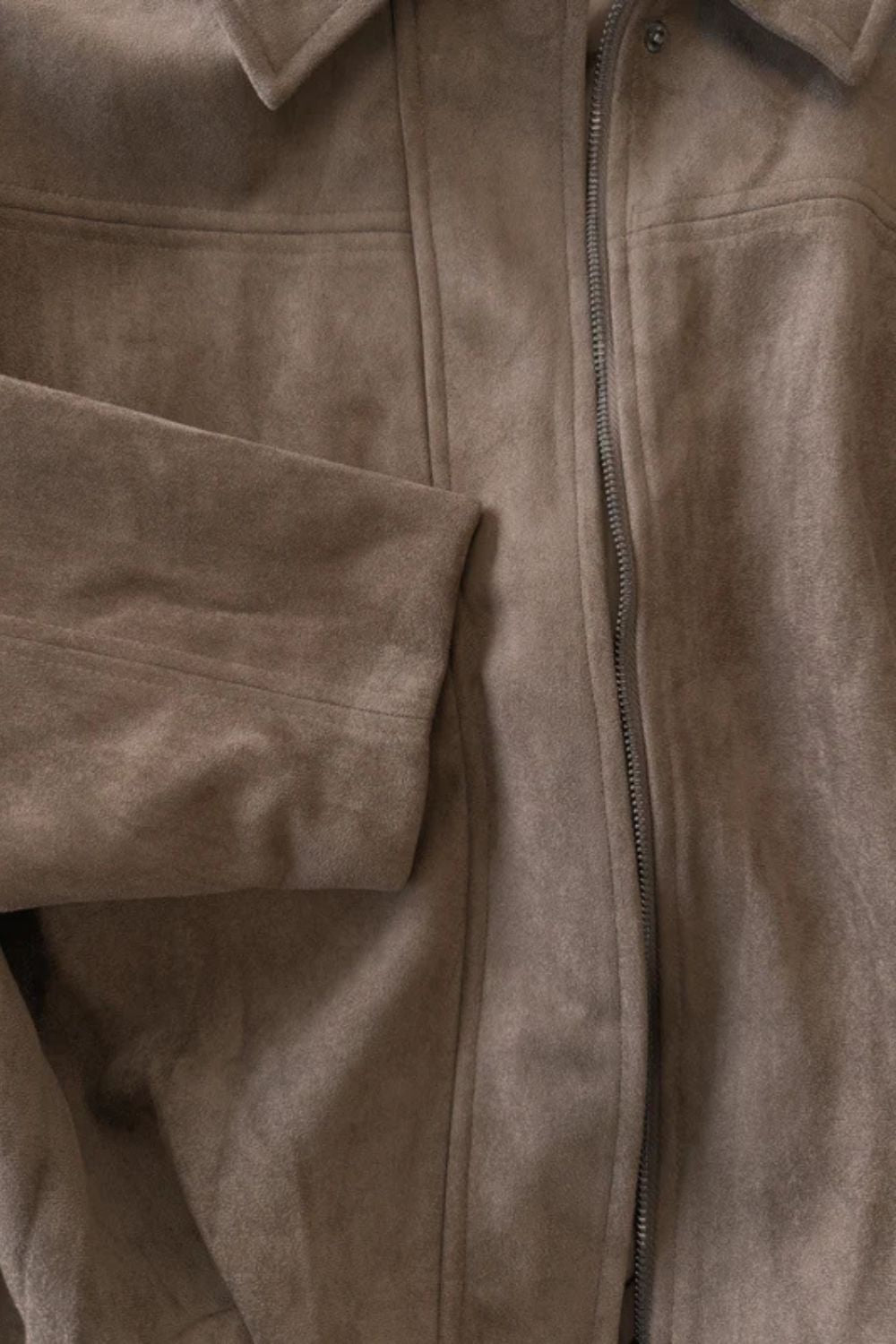 Solenné Suede Pleated Oversized Bomber Jacket