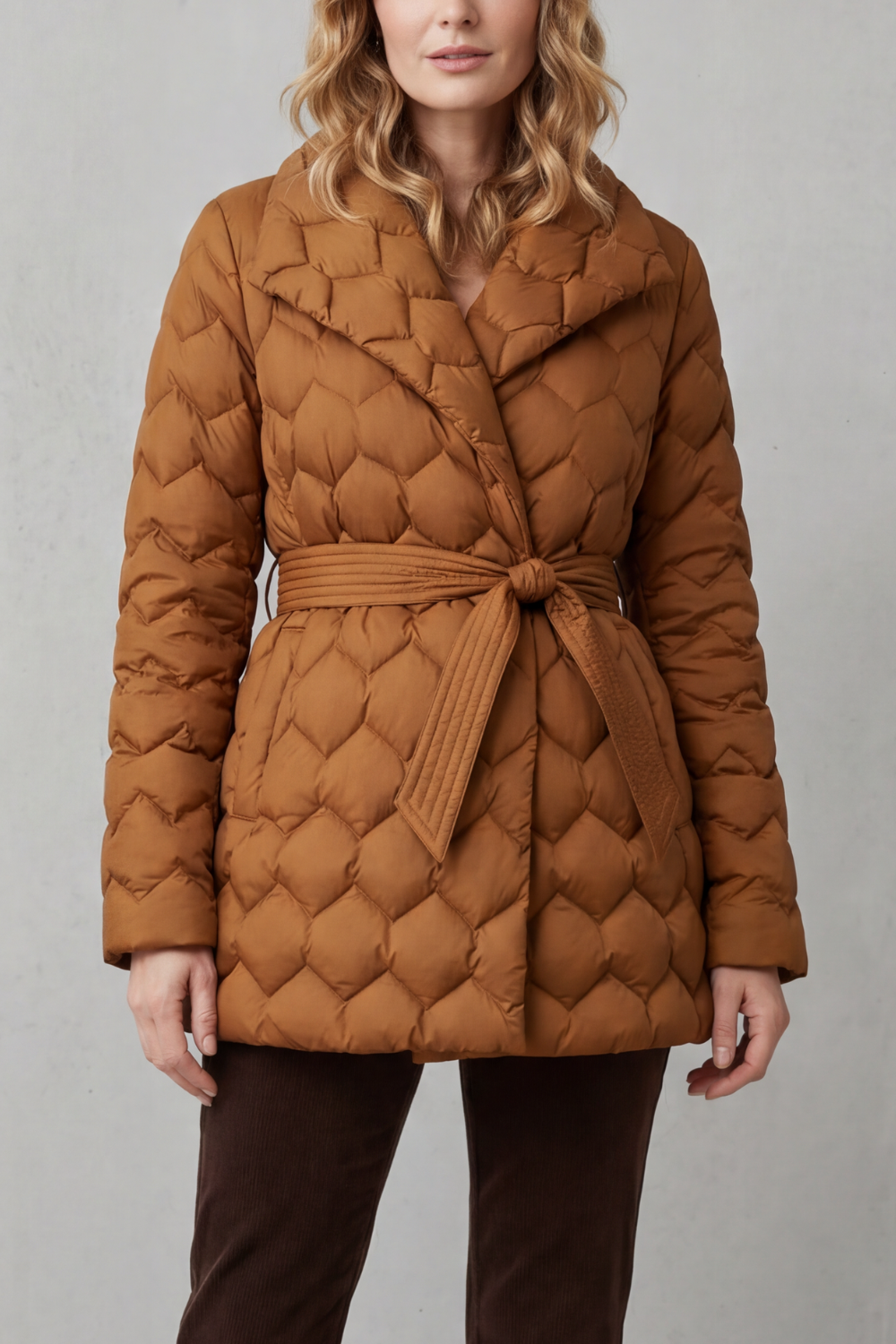 Solenza Quilted Belted Puffer Jacket