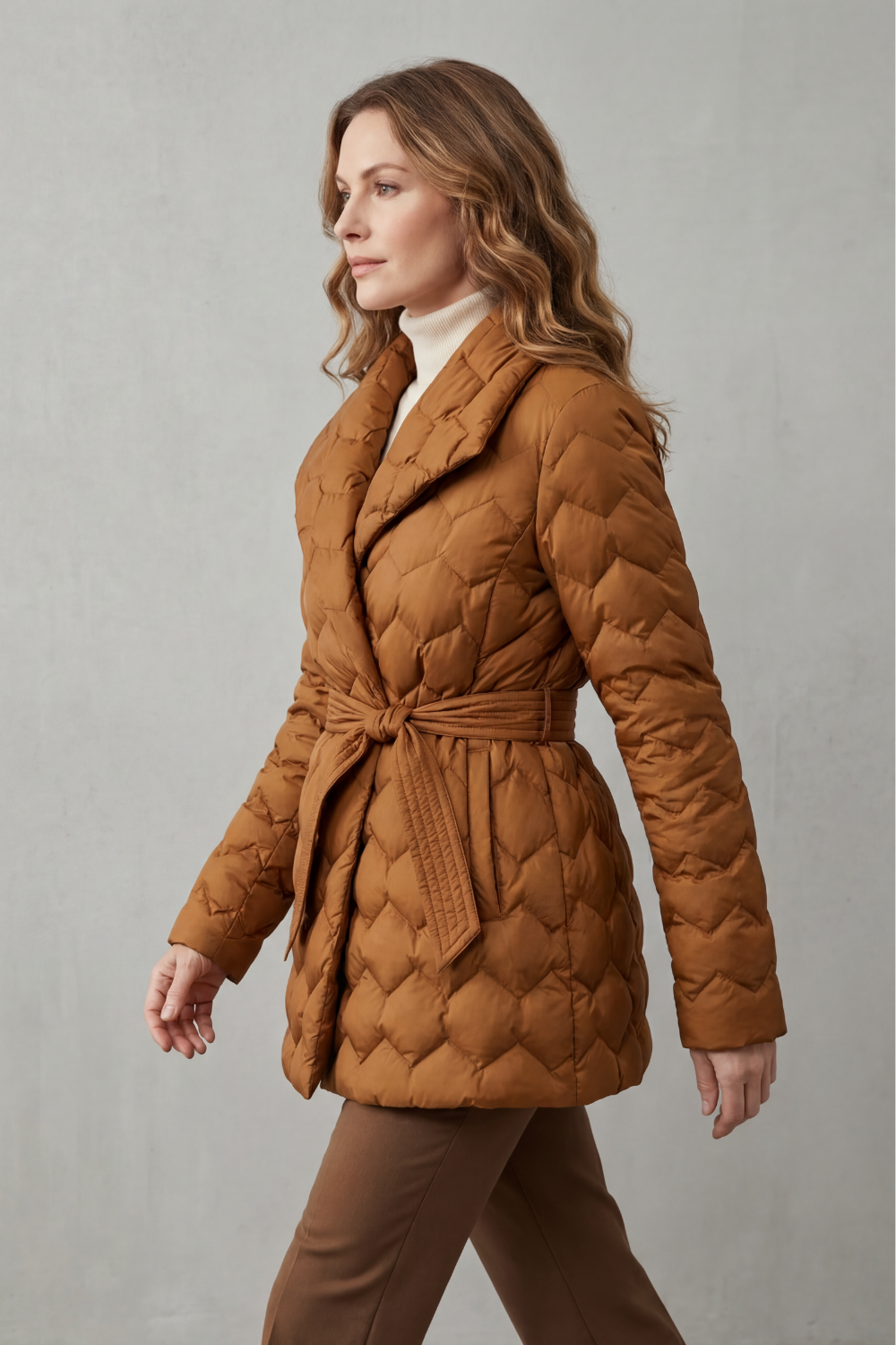 Solenza Quilted Belted Puffer Jacket