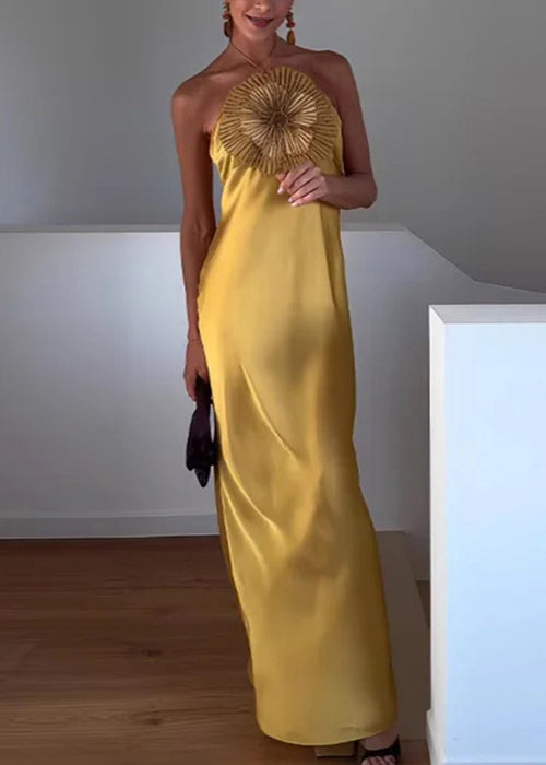 Noelle Bandage Maxi Dress - Yellow