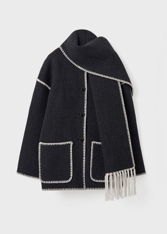 Jessy Elegant Scarf Coat