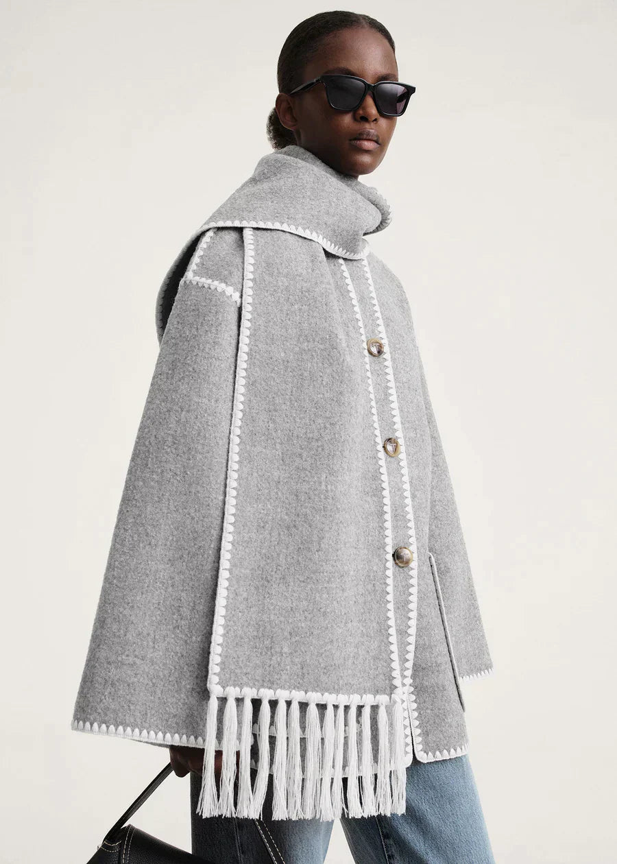 Jessy Elegant Scarf Coat