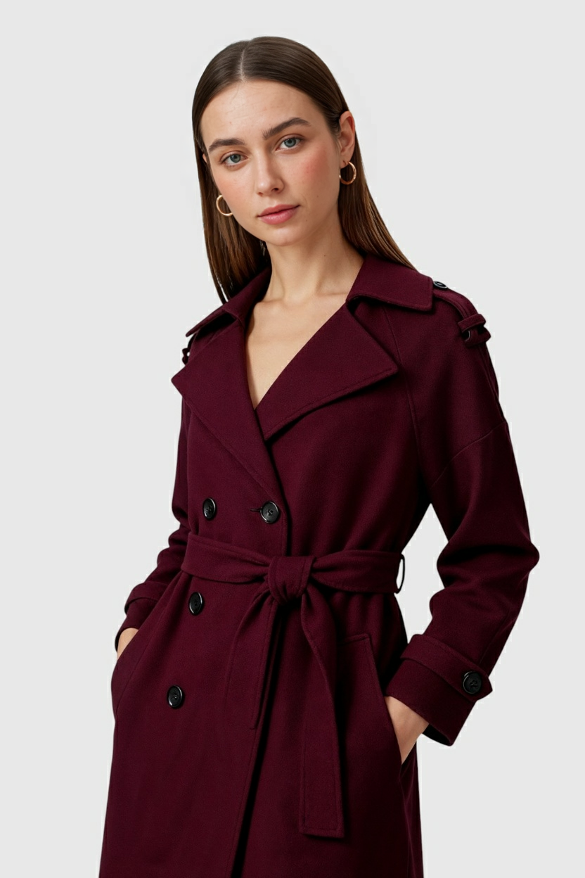 Madeline Double Breasted Belted Trench Coat