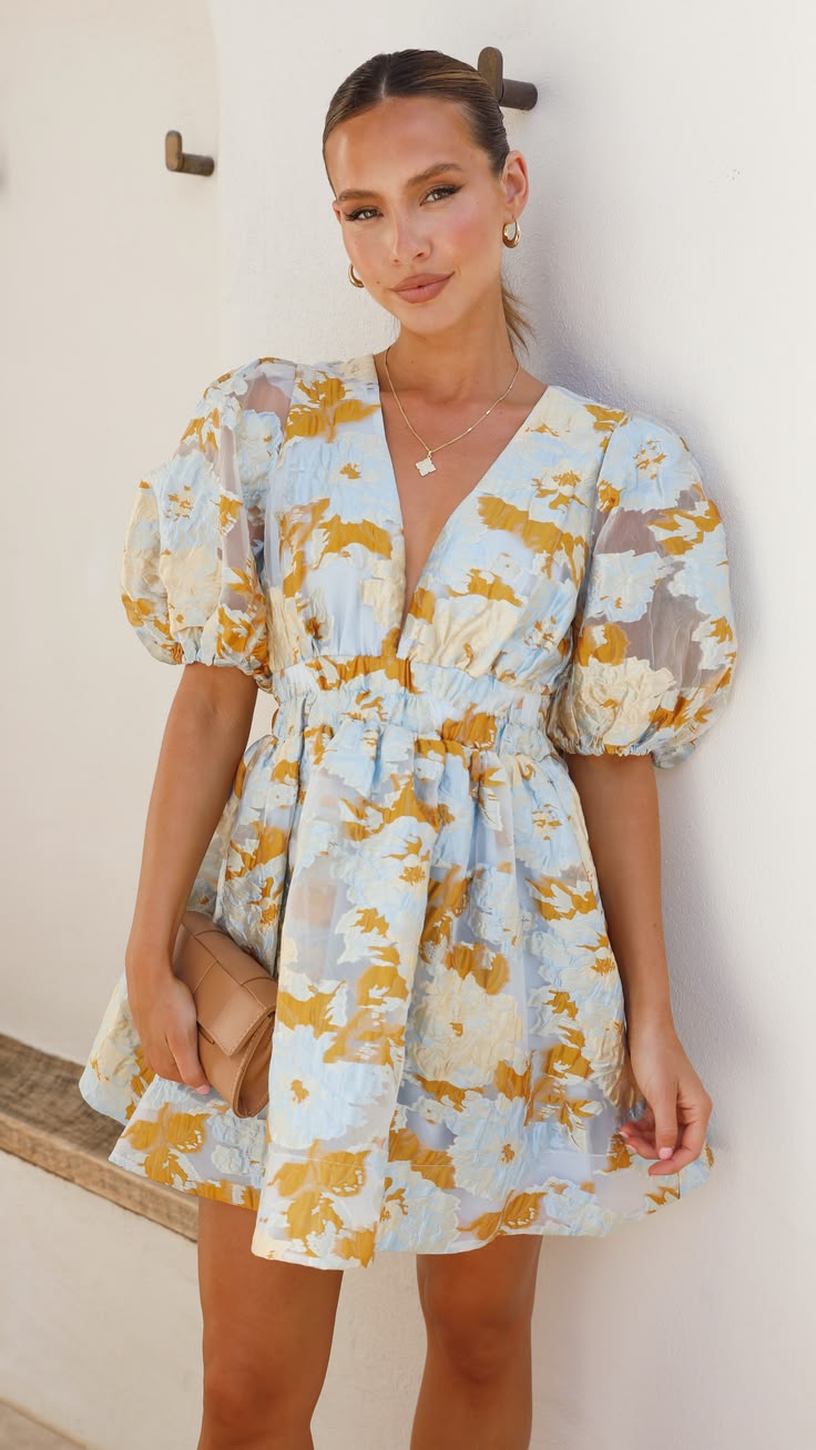 Celia Mini Dress - Blue