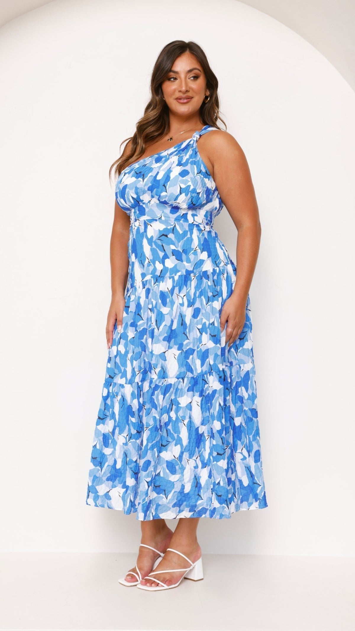 Abby Midi Dress - Blue Floral