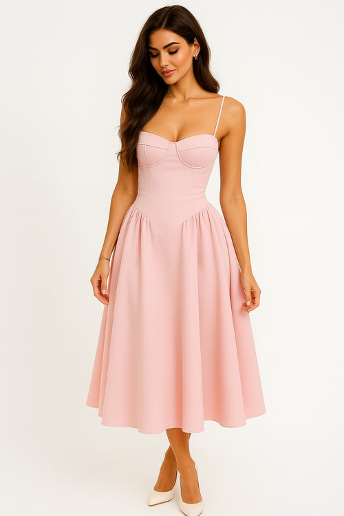 Salem Midi Dress - Pink