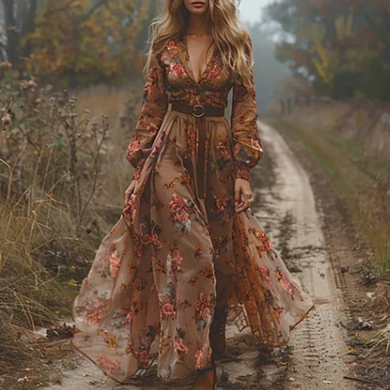 Cherie Maxi Dress - Dark Brown