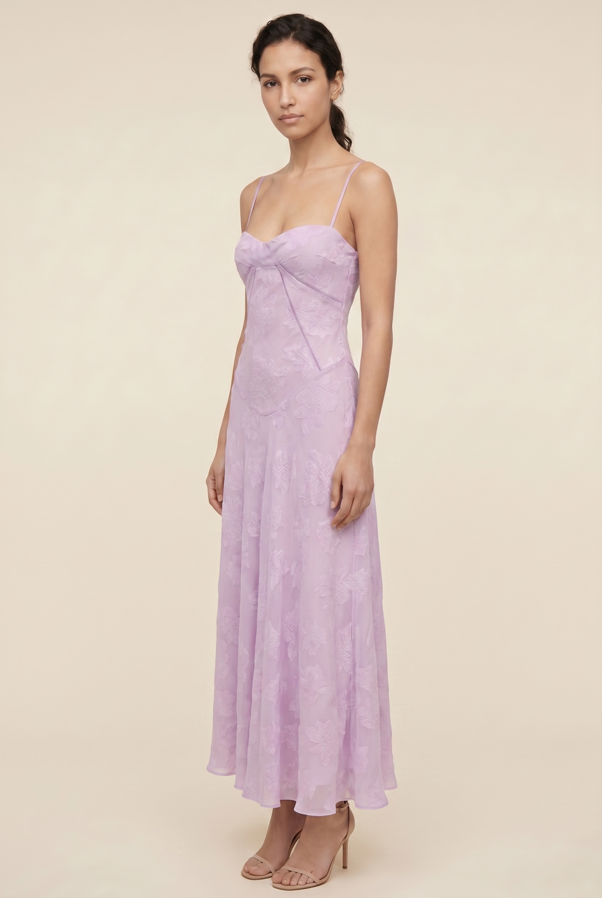Aurore Lace Maxi Dress - Lilac
