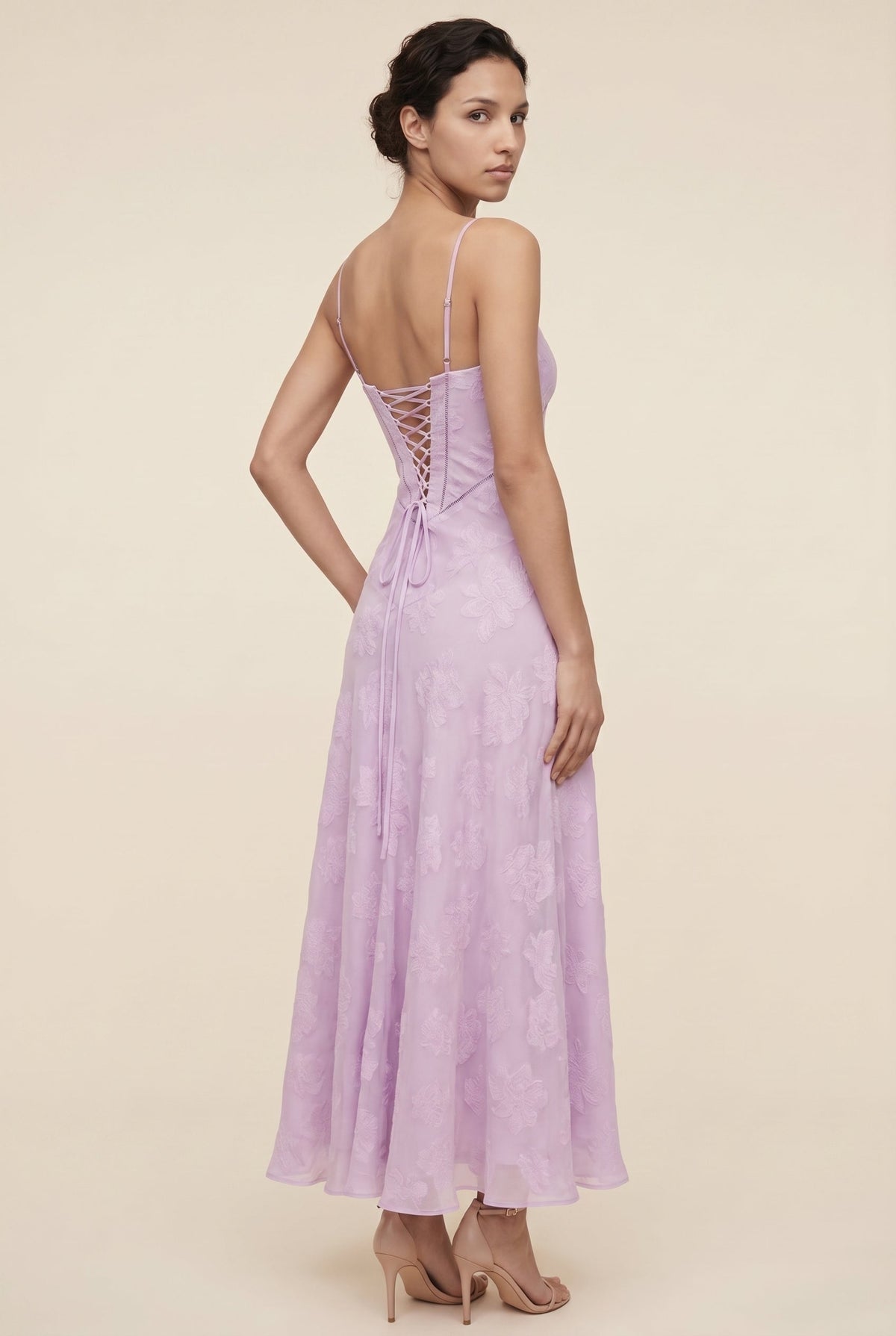 Aurore Lace Maxi Dress - Lilac