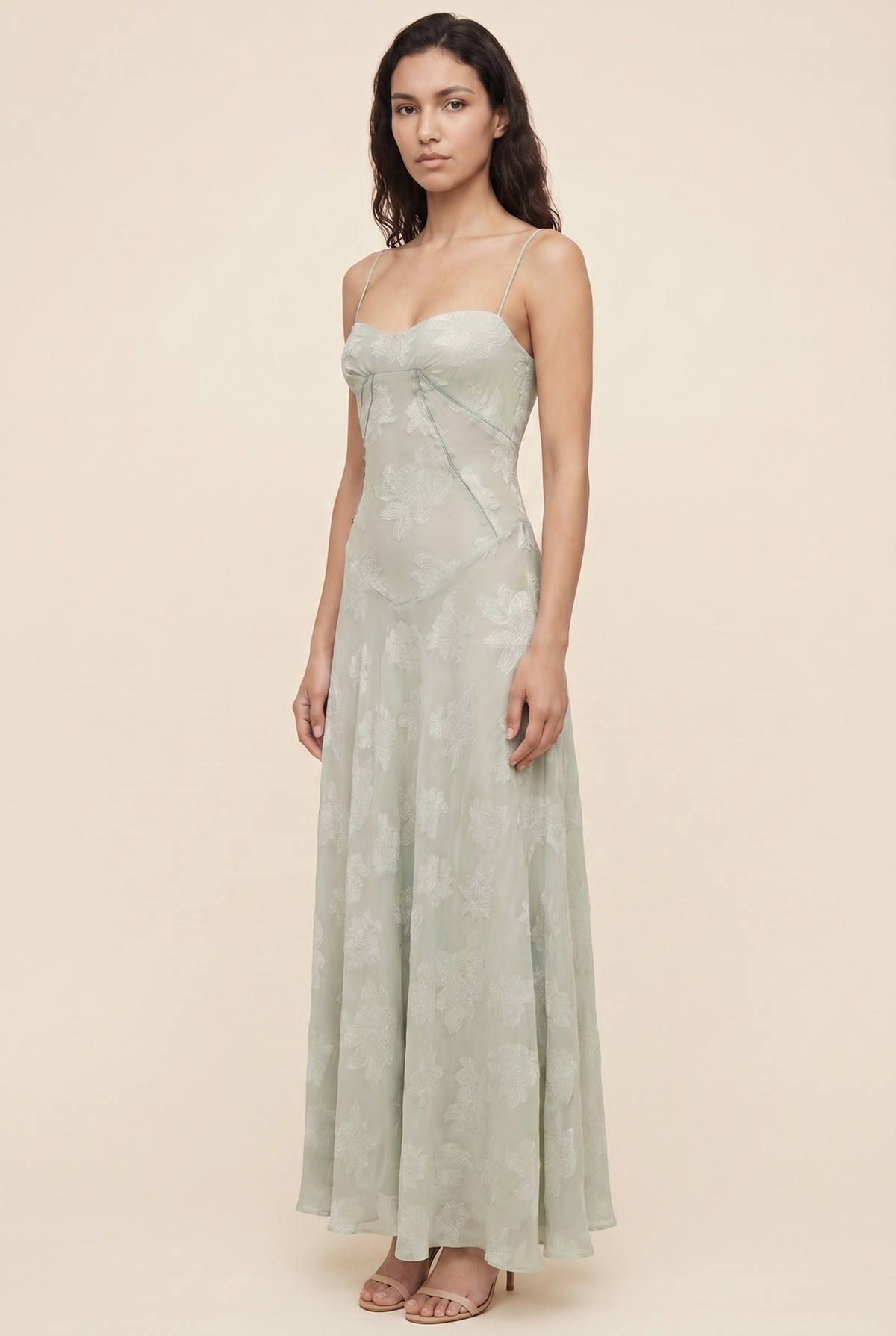 Aurore Lace Maxi Dress - Sage Green