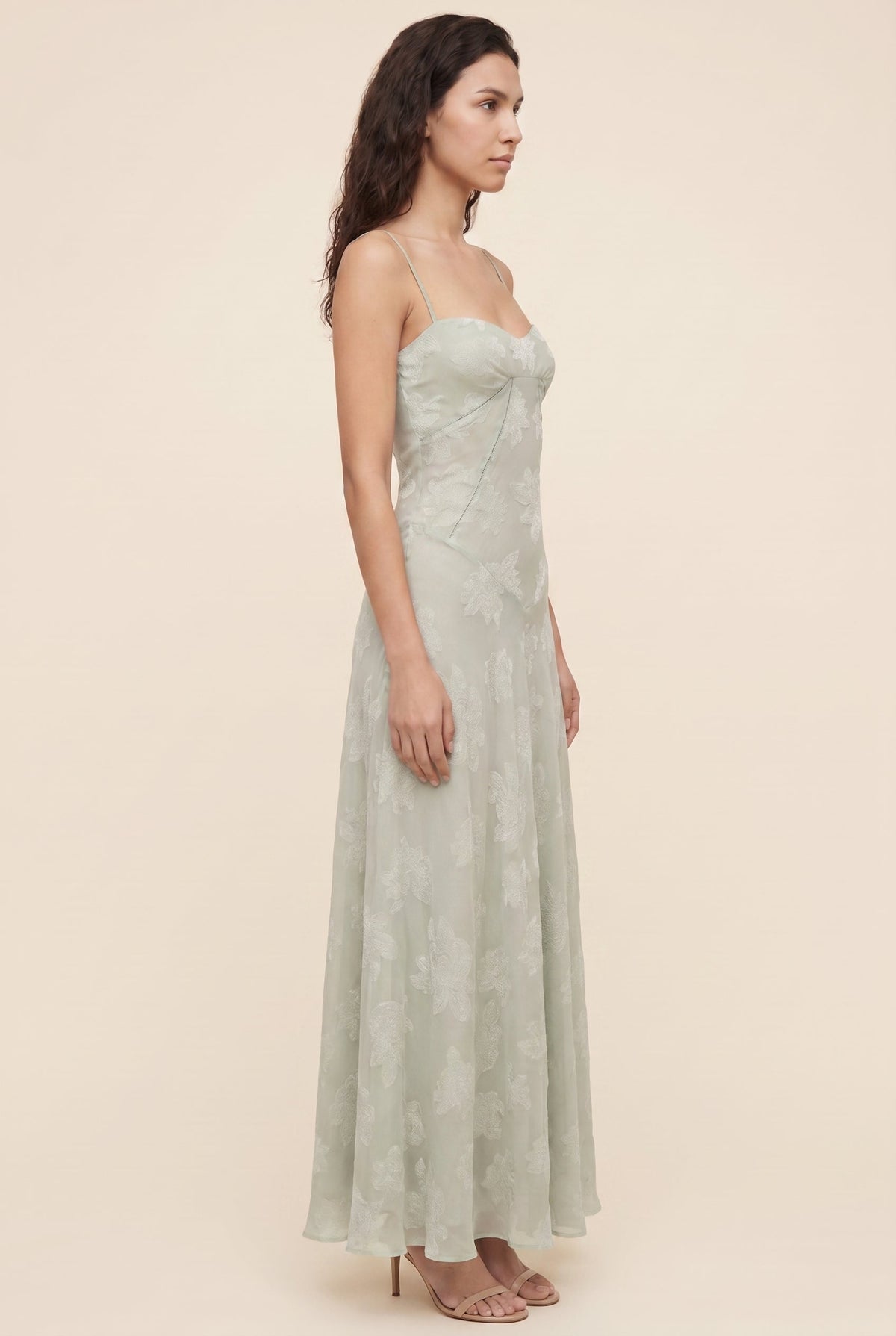 Aurore Lace Maxi Dress - Sage Green
