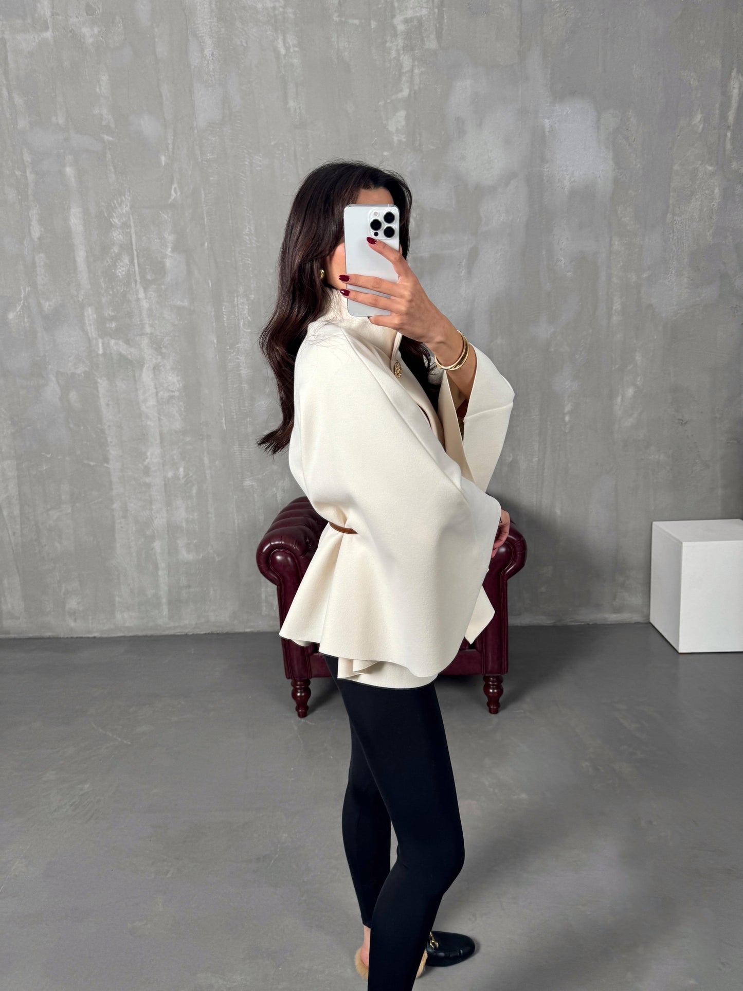 Gina Belted Poncho Jacket
