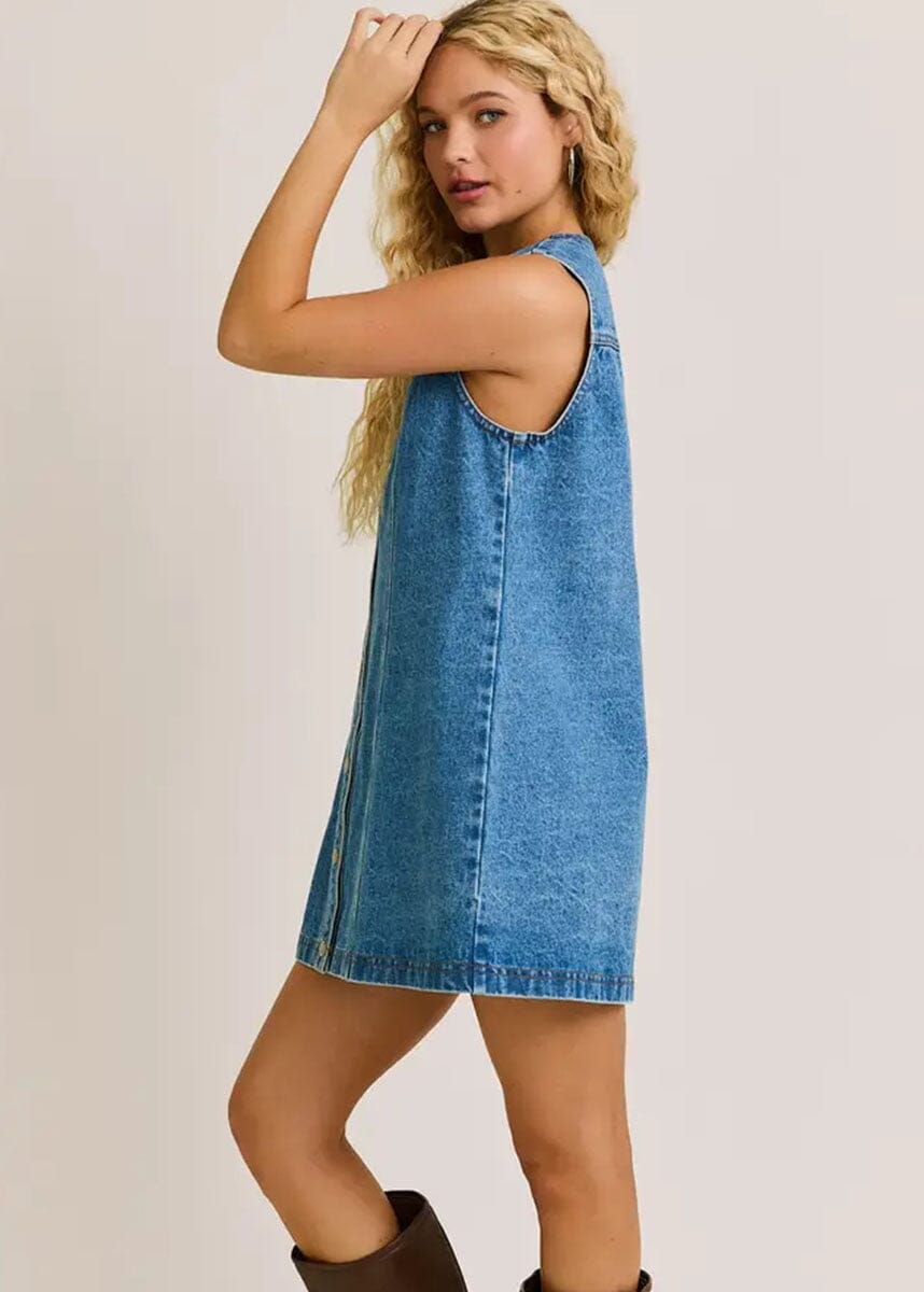 Octavia Mini Dress - Blue