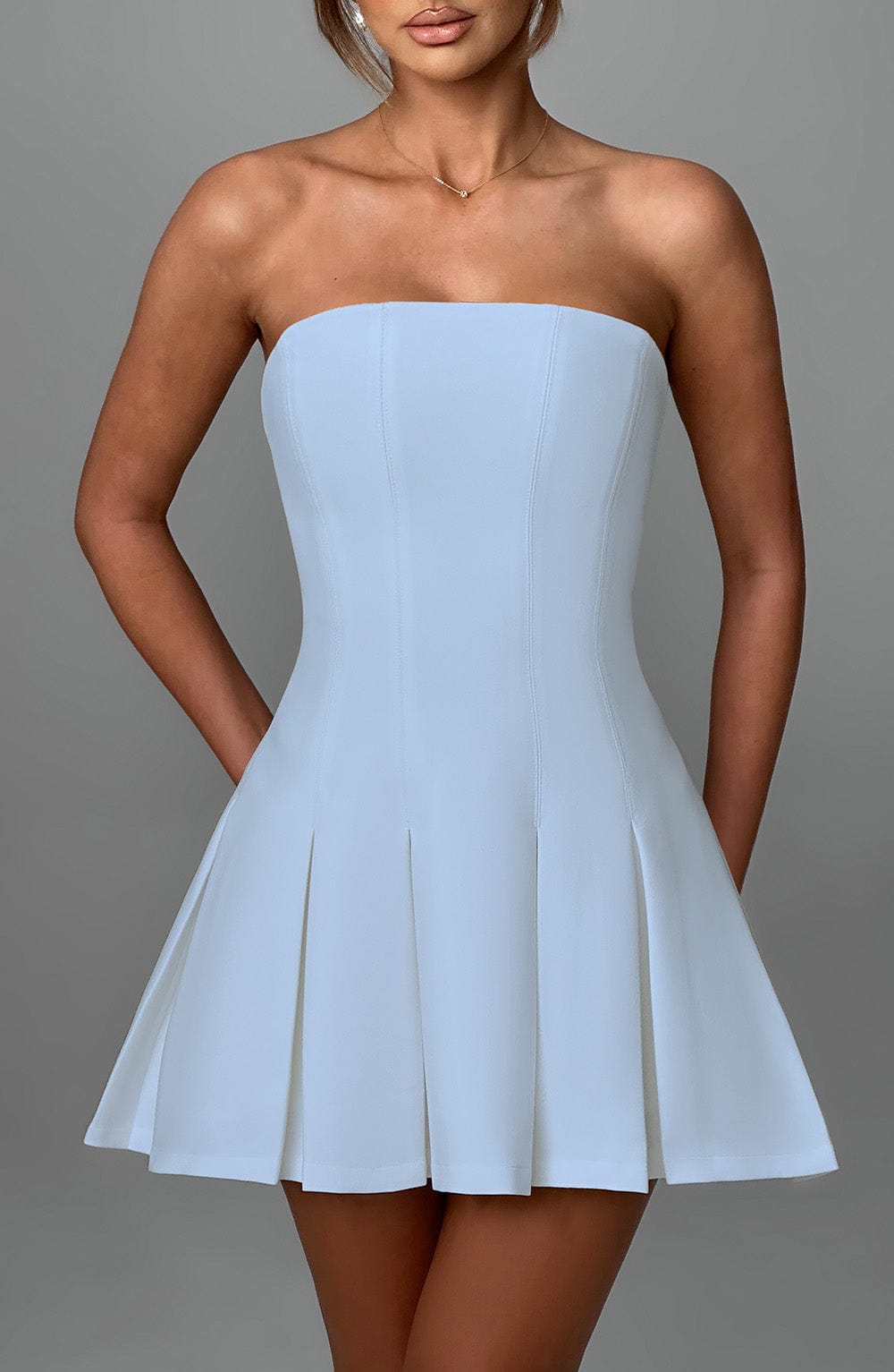 Esme Flared Strapless Mini Dress