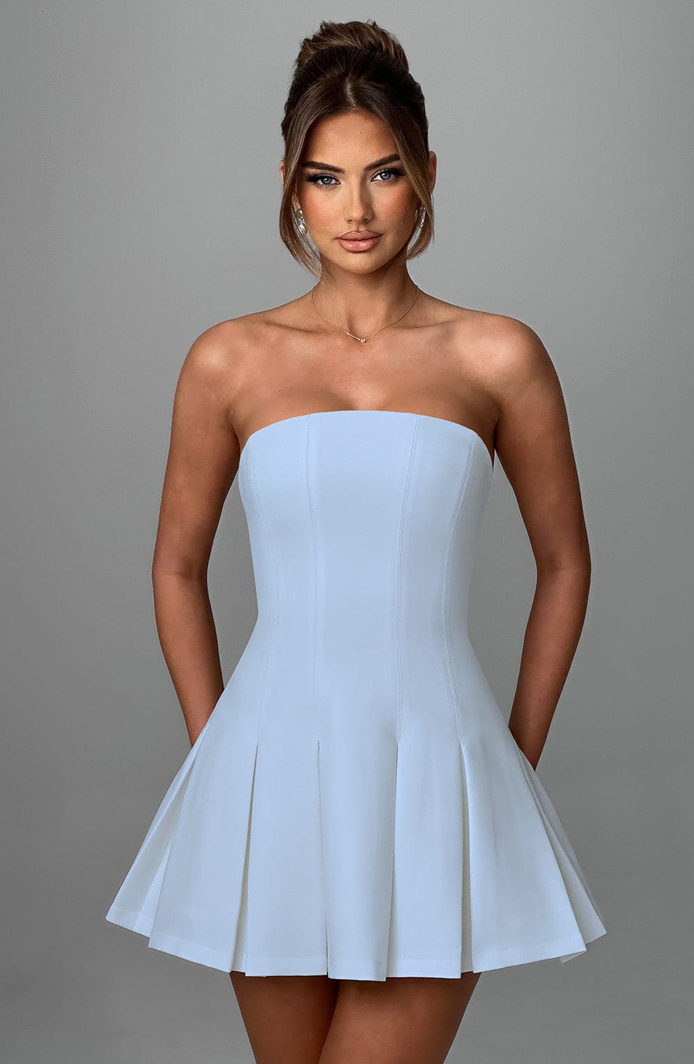 Esme Flared Strapless Mini Dress