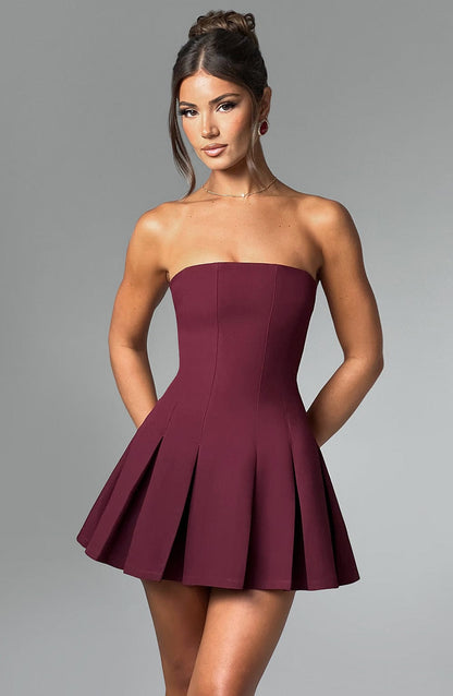Esme Flared Strapless Mini Dress