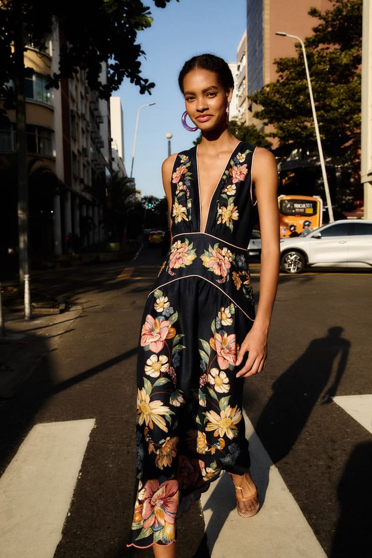 Madison Midi Dress - Blue