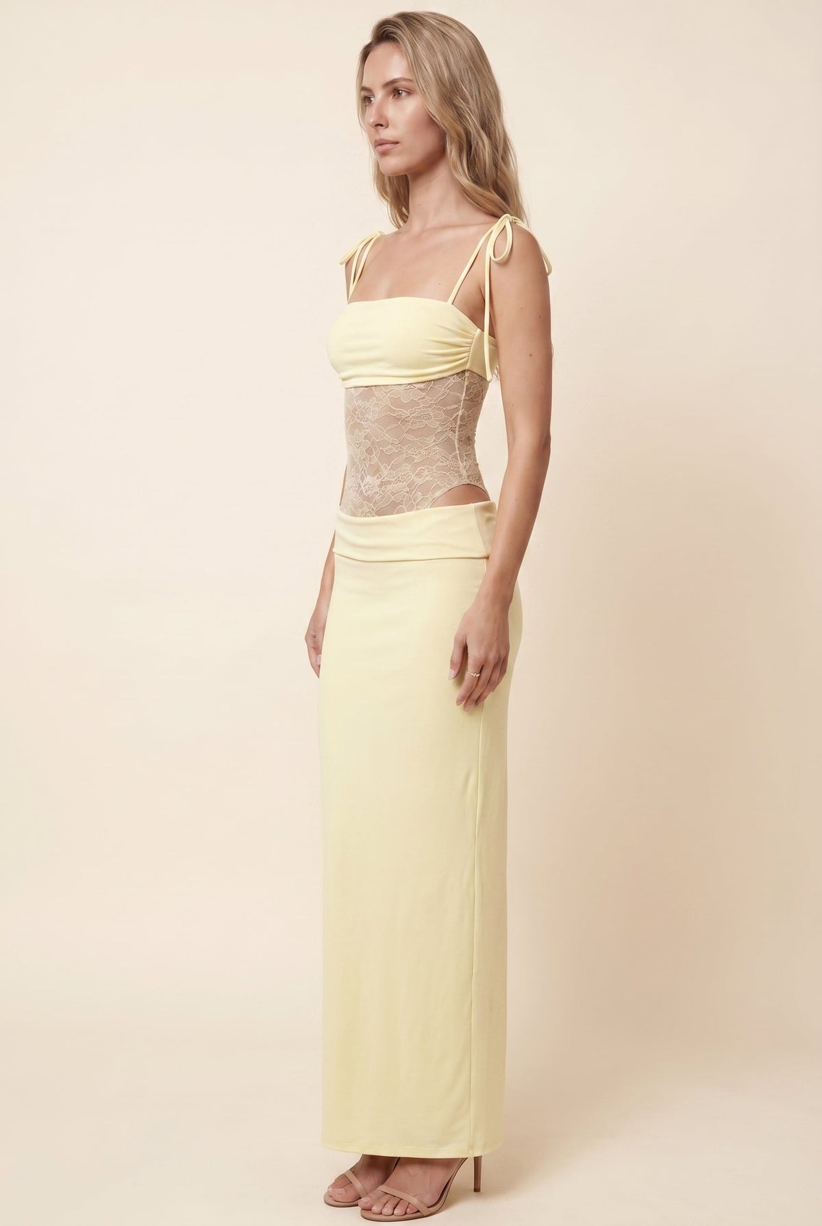 Cecile Lace Maxi Dress - Butter Yellow