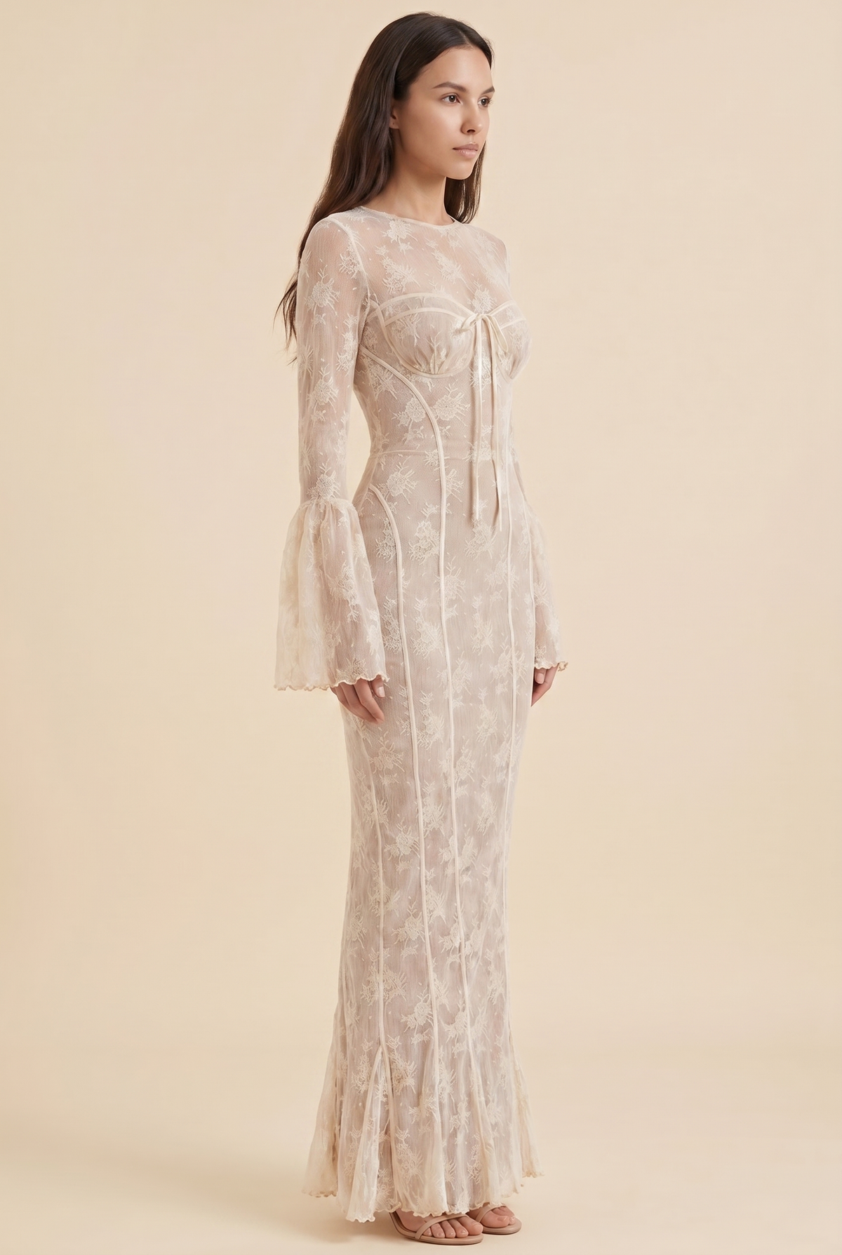 Chantal Lace Maxi Dress - Ivory