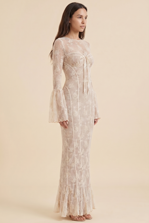 Chantal Lace Maxi Dress - Ivory