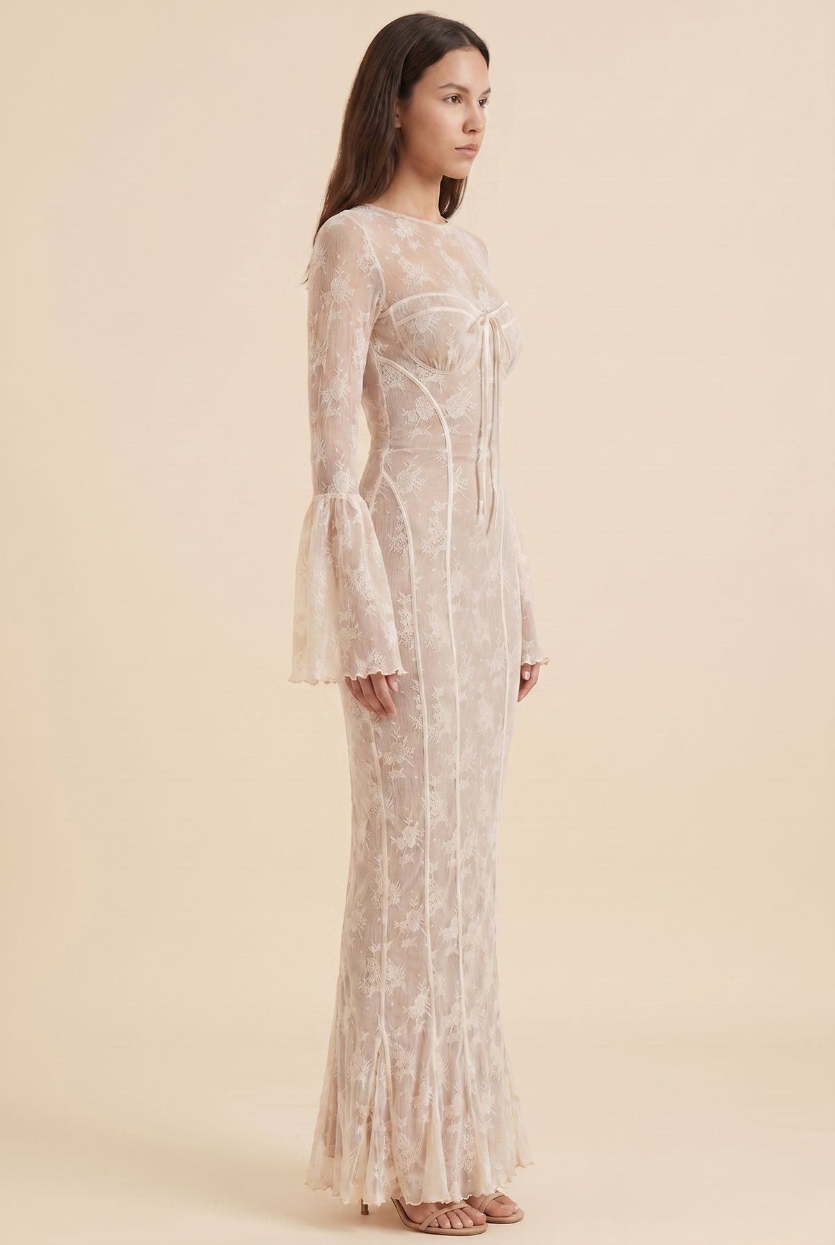 Chantal Lace Maxi Dress - Ivory