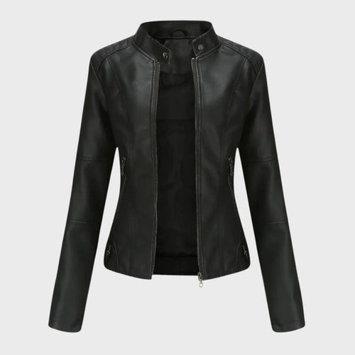 Charis Zip Front Jacket - Black