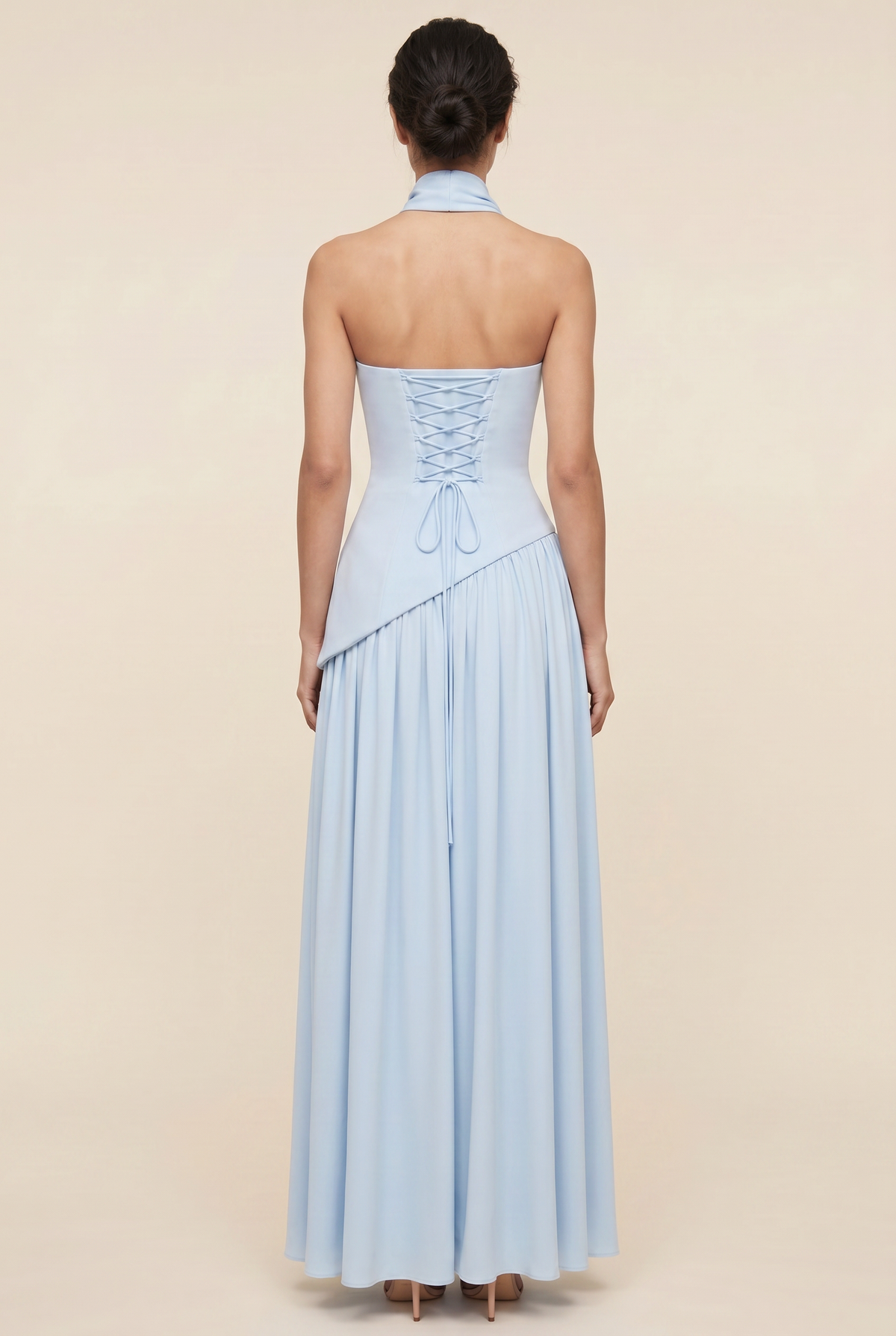Delphina Strapless Maxi Dress - Baby Blue